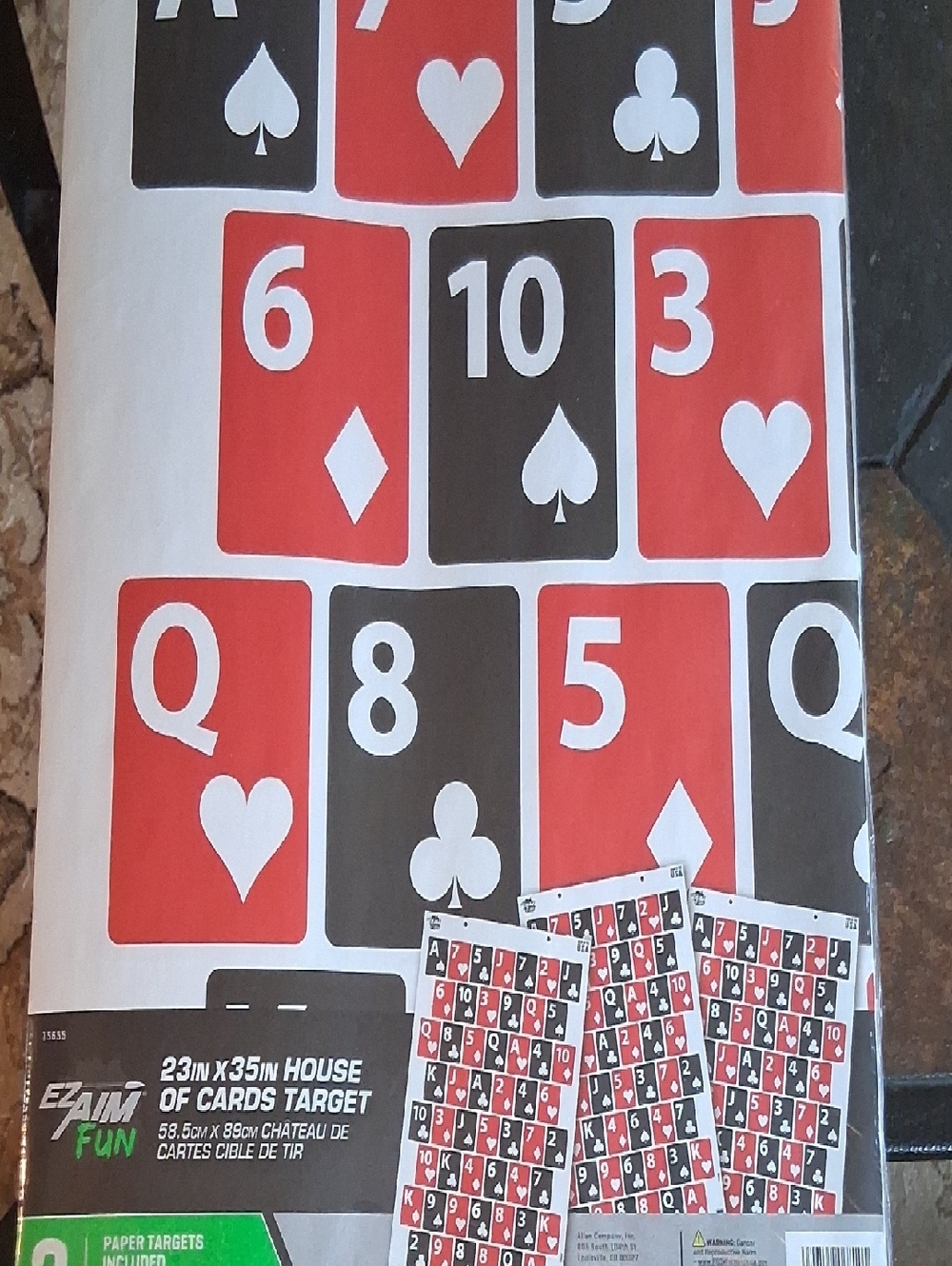 EZ AIM FUN HOUSE OF CARDS PAPER TARGETS